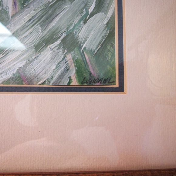 Vintage Impressionist Style Painting- Lundahl Artist Signed-Wood Frame-12x9.75" - Picture 2 of 5